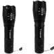 Trizand CREE LED T6 USB Rechargeable Flashlight, Black