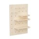 Maclean MC-130 WD Wooden Wall Organizer Pegboard 40x60cm