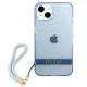 Guess Translucent Strap Case for iPhone 13 mini, Blue
