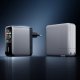 Cuktech AD1204U 120W GaN Wall Charger with Display & USB-C Cable - Silver
