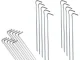 Steel Tent Pegs 31 cm, 10 pcs, Silver