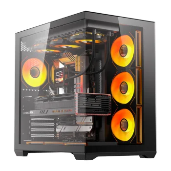 DarkFlash C280 Computer Case Black with 7 Fans