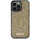 Guess iPhone 15 Pro Max Case Rhinestone Metal Logo, Yellow