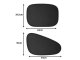 Car Window Sun Shades for Baby and Kids 4 Piece Set, Black