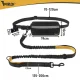 Purlov Hands-Free Dog Leash with Waist Belt for Running, Black/Yellow