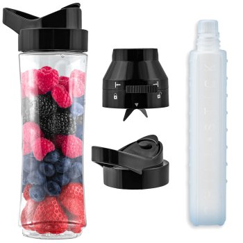 Blender Bottle with Cooling Insert Berdsen BD-755, 600 ml, Black