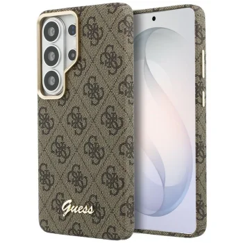 Guess 4G Script MagSafe Case for Samsung Galaxy S26 Ultra, Brown