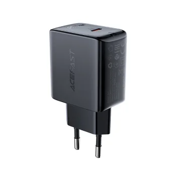 Acefast A1 Fast USB Type-C 20W Power Delivery Wall Charger, Black