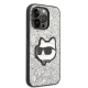Karl Lagerfeld iPhone 14 Pro Case Glitter Choupette Silver