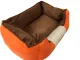 Pet Bed for Dogs and Cats, Size M, Non-Slip Base, 70x55 cm, Orange
