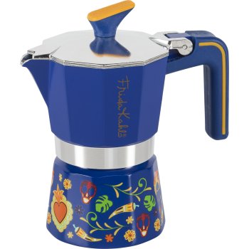 Pedrini 02CF152 Frida Kahlo Moka Pot, 2 Cups, Blue