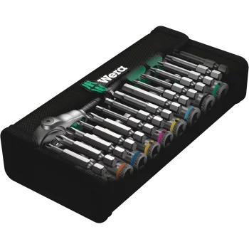 Galvučių ir terkšlės rinkinys WERA 8100 SA 6 Zyklop Speed 1/4", 28 vnt.