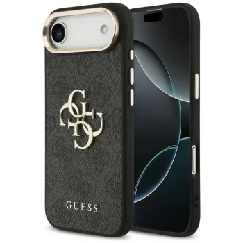 Guess 4G Big 4G Classic Logo dėklas telefonui iPhone Air, juodas ir auksinis