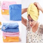 Microfiber Hair Towel Hat Turban Spa Cap, Blue