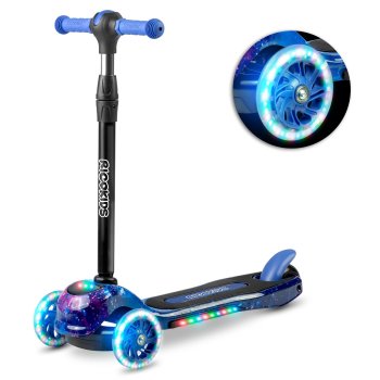 Ricokids Piko 3-Wheel Scooter - Black & Blue | Kids' Safe Ride Fun