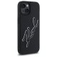 Karl Lagerfeld 3D Rubber Signature vāciņš iPhone 15 - Melns