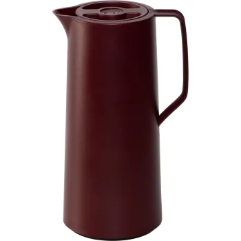Emsa Motiva Quick Press Vacuum Jug, 1 L, Wine Red