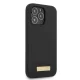 Guess Silicone Logo Plate MagSafe Case for iPhone 13 Pro Max, Black