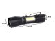 Classic mini LED flashlight with zoom, Bailong CREE XP-E COB, B0040