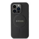 Guess Saffiano MagSafe Case for iPhone 15 Pro Max, Black