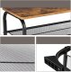 Industrial Shoe Bench with Seat and 2 Storage Shelves