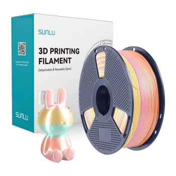 Sunlu PLA+ Silk 3D Printer Filament 1.75 mm 1 kg, Rainbow 05