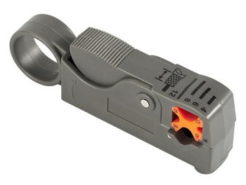 Compact coaxial cable insulation stripper, grey