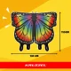 Kids Butterfly Costume Set with Wings and Mask Kruzzel 26765