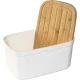 Joseph Joseph Bread Bin with Bamboo Cutting Board Lid, White / Brown