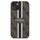 Apple iPhone 14 6.1\'\' Guess 4G Printed Stripes MagSafe Case Cover, Brown