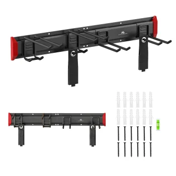 Maclean MC-178 Wall Tool Organizer, Steel, 816mm, Black