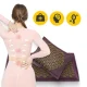 4FIZJO ECO Acupressure Mat with Pillow 68 x 42 cm, Purple and Gold