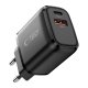 Tech-Protect NCA45W-GAN 2-Port USB-C / USB-A 45W Wall Charger - Black