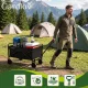 GARDLOV Foldable Garden Cart, 90L, 100kg, Black