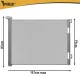 Purlov Retractable Safety Gate for Doors and Stairs up to 157 cm, Grey
