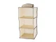 Hanging Closet Organizer with 3 Shelves, 60cm, Beige