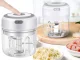 Electric Vegetable and Herb Chopper, 250 ml, USB Rechargeable, White