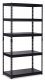 Folding Metal Rack Shelf for Home Office Warehouse, 183x90x45cm, Black