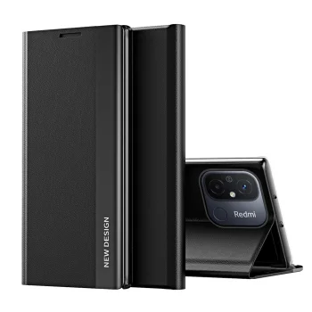 Flip Case for Xiaomi Redmi Note 12 Pro+ Sleep Case Pro with Stand, Black