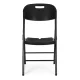 ModernHome Heavy Duty Folding Chairs Set of 2 for Garden and Events, Black