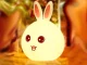 LED Silicone Rabbit Night Light for Kids RGB Touch, White
