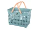 Plastic Shopping Basket with Folding Handles, 29x19x20.5 cm, Assorted Colors