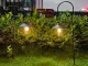 Hanging Solar Garden Lamp with Dusk Sensor, Waterproof Vintage, Black