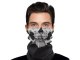 Multifunctional Neck Gaiter with Skull Print, Face Mask Bandana, Black