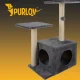 Purlov 71 cm Cat Tree with Scratching Post, Grey