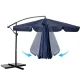 Plonos 488002 Garden Umbrella 350 cm with Cover, Navy Blue