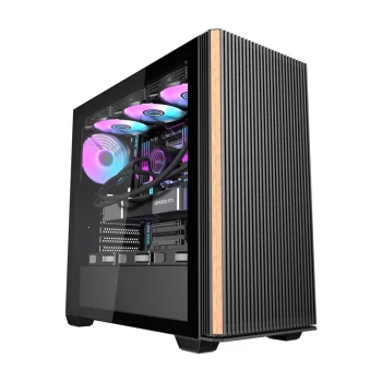 Darkflash DS900WS Computer Case with 4 Fans, Black