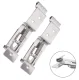 Frameless License Plate Holder, Steel, 2 pcs, Silver