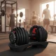 Movepro Adjustable Cast Iron Dumbbell with Stand, 2.5-24 kg