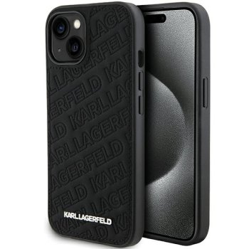 Apple iPhone 15 6.1" Karl Lagerfeld Quilted K Pattern Case Cover, Black